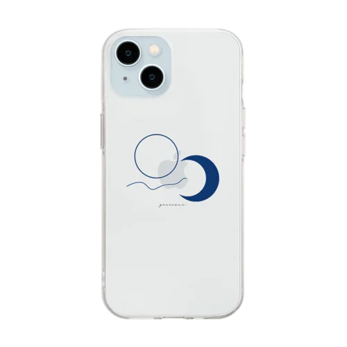 太陽と月 Soft Clear Smartphone Case