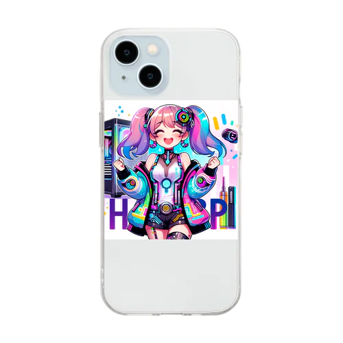 ゲーミング少女ピーシースリー Soft Clear Smartphone Case