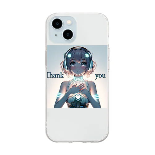 ゲーミング少女ピーシーフォー Soft Clear Smartphone Case