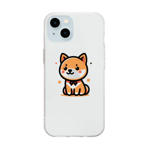 子犬の柴犬くん Soft Clear Smartphone Case