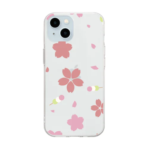 お花見 Soft Clear Smartphone Case