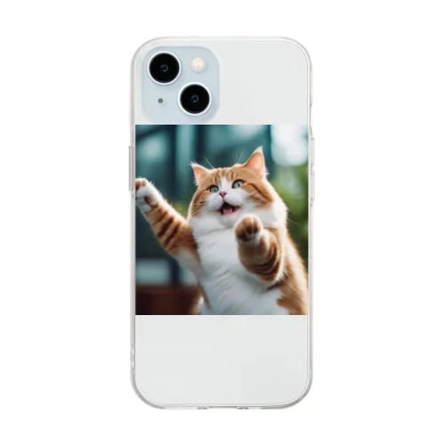 ぽちゃ猫C Soft Clear Smartphone Case