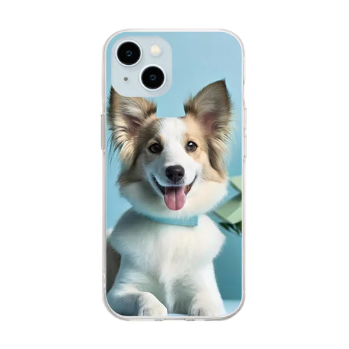 かわいくて元気な犬シリーズ Soft Clear Smartphone Case