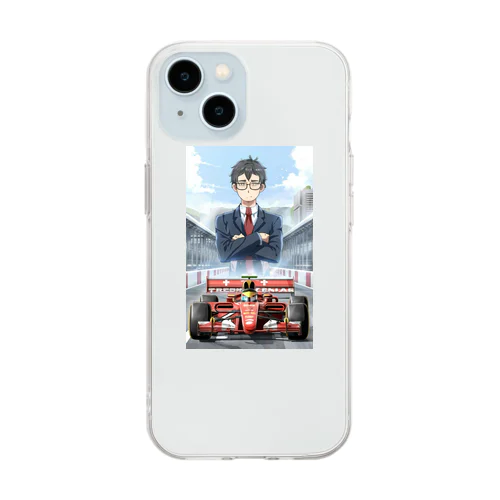 レーシングカーの夢＠サラリーマン Soft Clear Smartphone Case