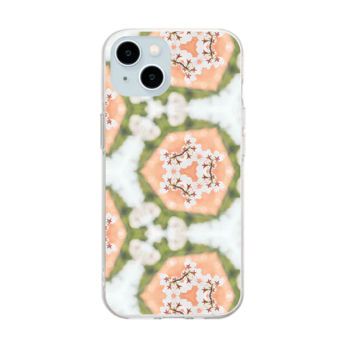 #02さくら Soft Clear Smartphone Case