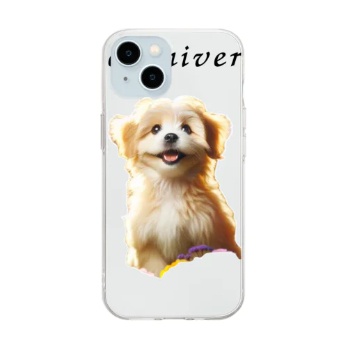 かわいい犬 Soft Clear Smartphone Case