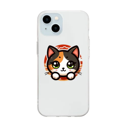 三毛猫のリリちゃん Soft Clear Smartphone Case