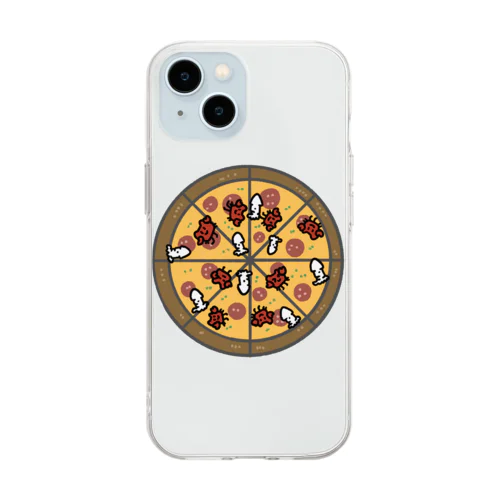 ほらをた娘 くぁに＆いくぁ PIZZA Soft Clear Smartphone Case