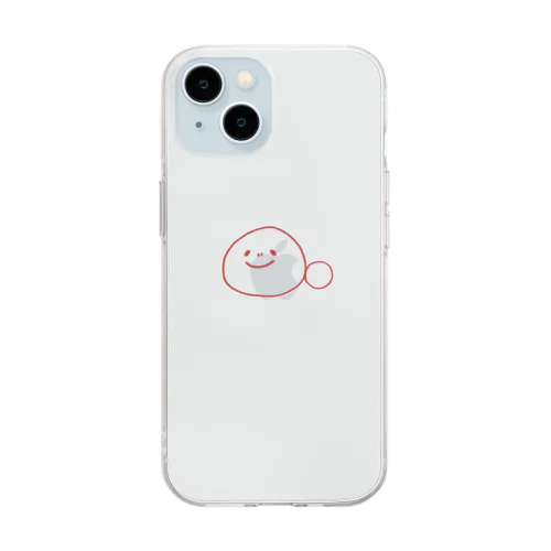 酵母ちゃん（あか） Soft Clear Smartphone Case