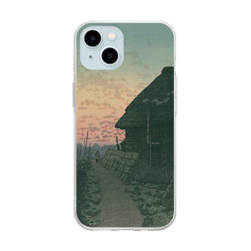 森ケ崎の夕日 / Sunset at Morigasaki Soft Clear Smartphone Case