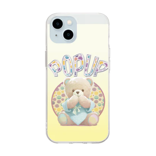 popベアー Soft Clear Smartphone Case