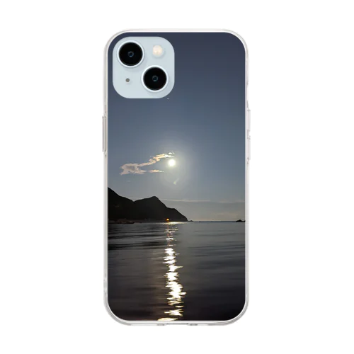 月夜と海 Soft Clear Smartphone Case