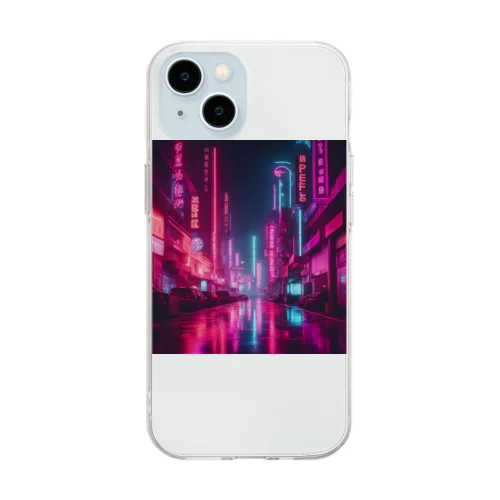 ビビッドサイバーネオン Soft Clear Smartphone Case