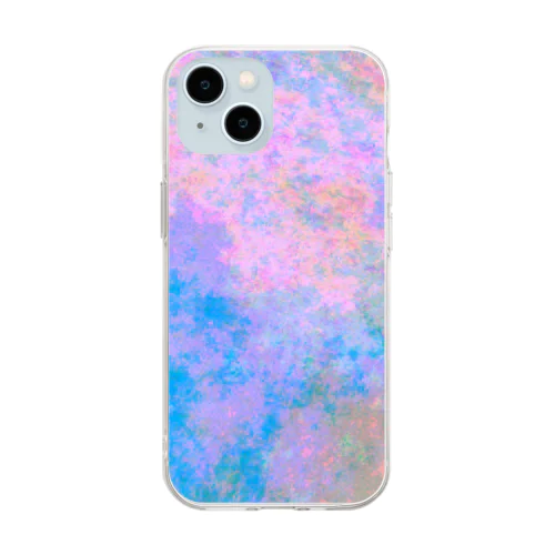 春の空 Soft Clear Smartphone Case