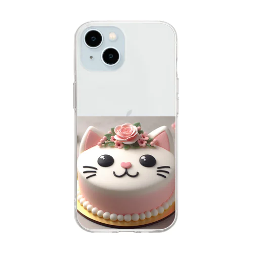 ねこケーキ４ Soft Clear Smartphone Case