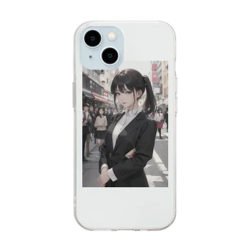 昼食時のOL Soft Clear Smartphone Case