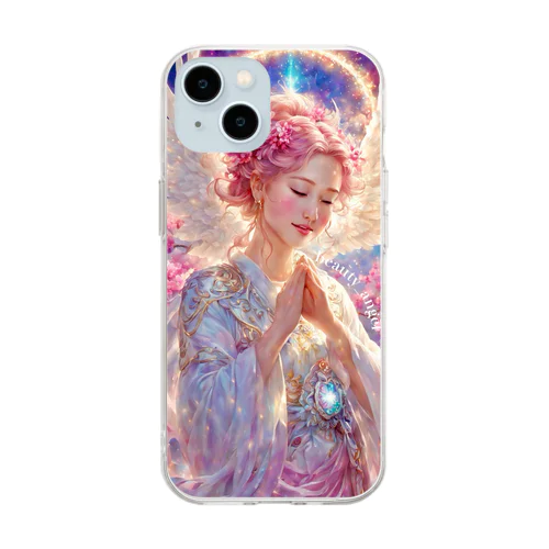 願いを叶える美少女天使 Soft Clear Smartphone Case