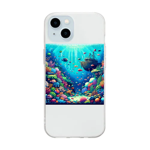 海中のパラダイス Soft Clear Smartphone Case