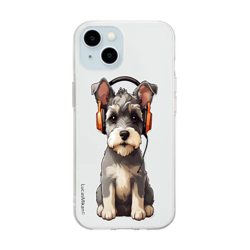 集まれ犬好き / Gathering Dog Lover (schnauzer)　スマートフォンケース Soft Clear Smartphone Case