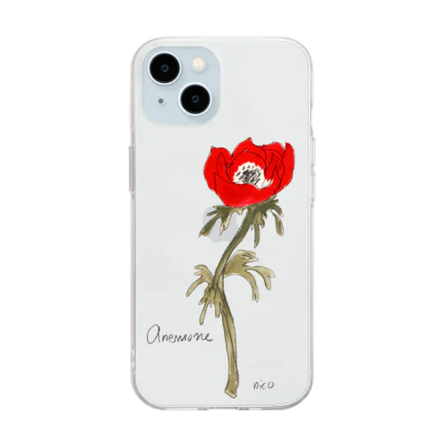 Anemone  Soft Clear Smartphone Case