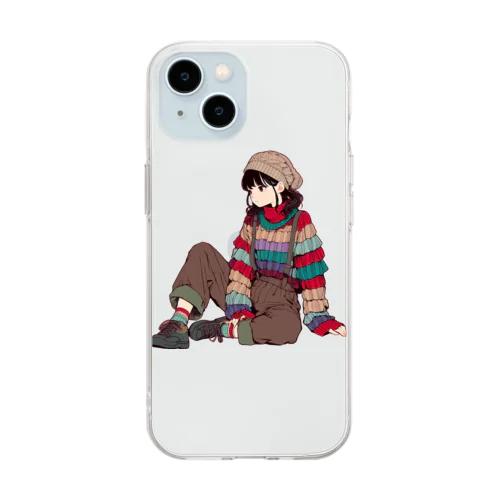 ニット系女子 Soft Clear Smartphone Case