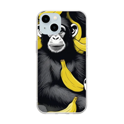 チンパンジーガラクエンニ Soft Clear Smartphone Case