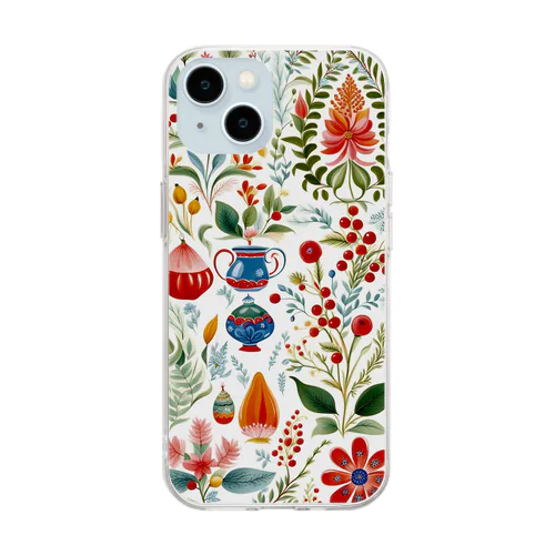 花の詩カップ(The Flower Poetry Cup) Soft Clear Smartphone Case