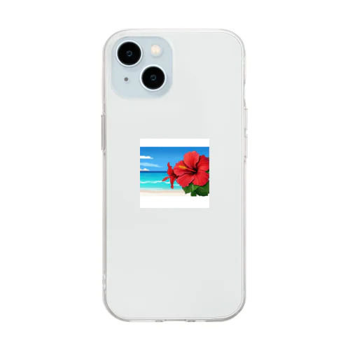 ハイビスカス　リゾート　🌺　🏝️ Soft Clear Smartphone Case