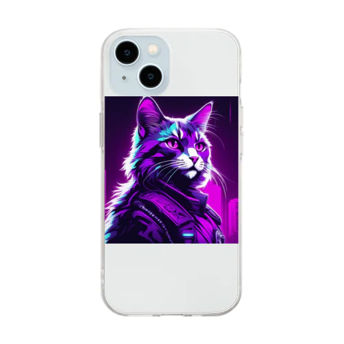 ROCKYCAT　ガラス越し Soft Clear Smartphone Case
