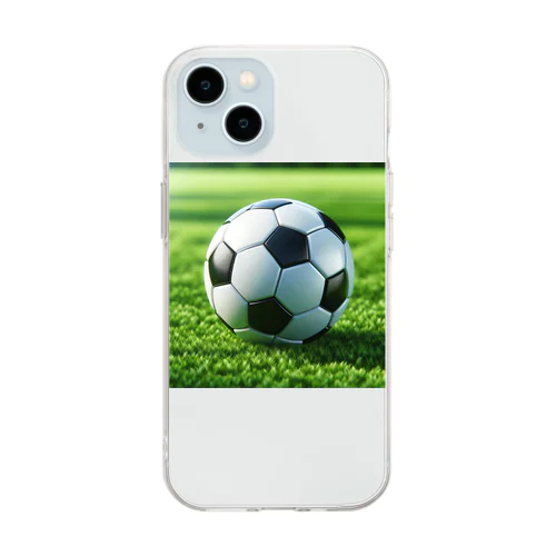 サッカー好きな家族や友達にプレゼントしよう！ Soft Clear Smartphone Case