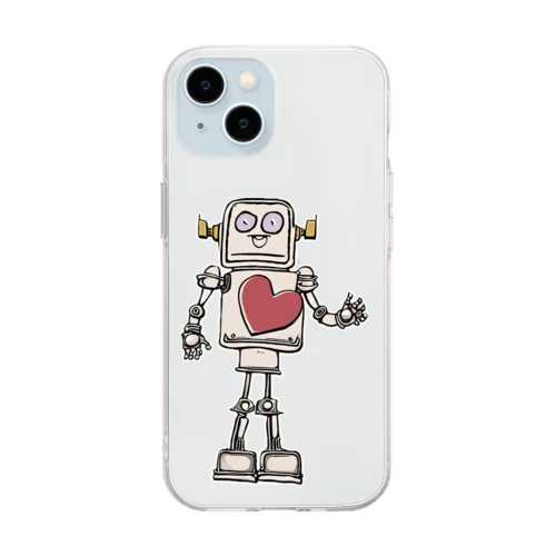 ロボット74 Soft Clear Smartphone Case