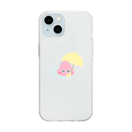 あめのひうんこちゃん！ Soft Clear Smartphone Case