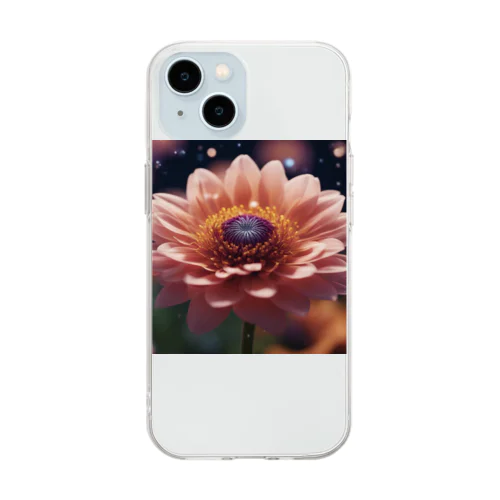 神秘的な花 Soft Clear Smartphone Case