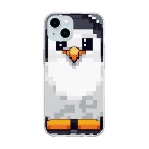 優しい眼差しペンギン Soft Clear Smartphone Case