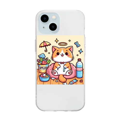 甘やかしねこ Soft Clear Smartphone Case