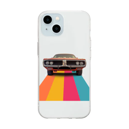 ビンテージCAR Soft Clear Smartphone Case