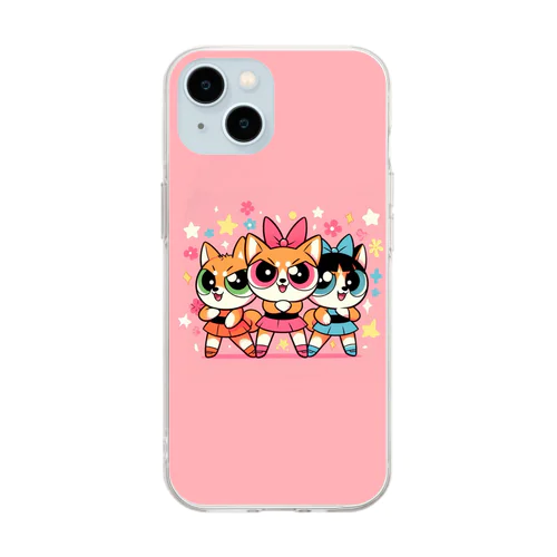 アニメ風なしばいぬ。 Soft Clear Smartphone Case