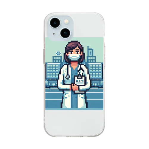 ドット絵女医 Soft Clear Smartphone Case