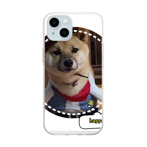 柴犬COOUo･ｪ･oU Soft Clear Smartphone Case