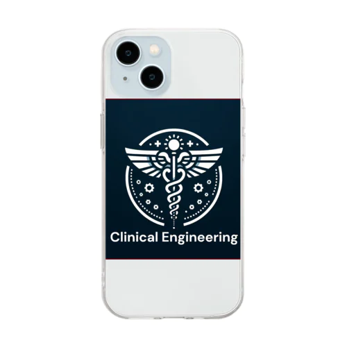 臨床工学技士ロゴ Soft Clear Smartphone Case