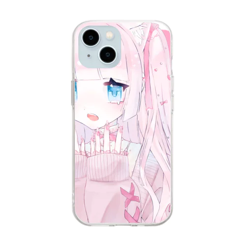 ねこすまほけーす Soft Clear Smartphone Case