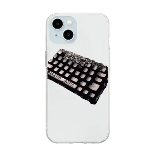 gajetto_papaキーボード Soft Clear Smartphone Case