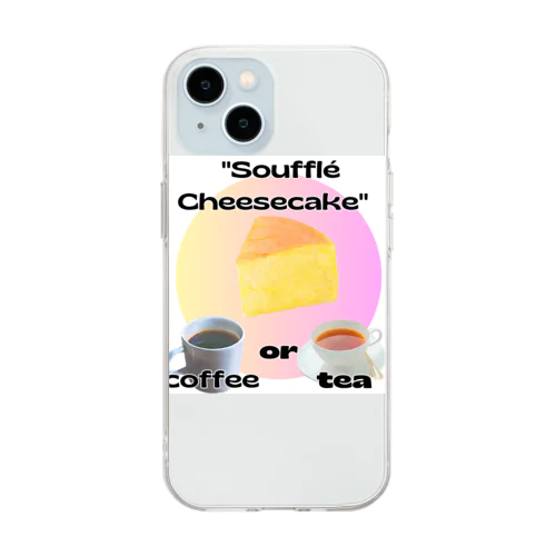 スフレチーズケーキ Soft Clear Smartphone Case