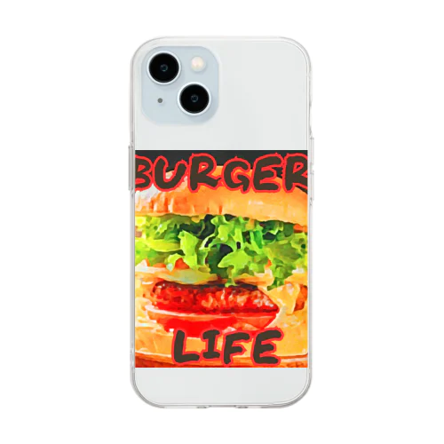 BURGER　LIFE Soft Clear Smartphone Case