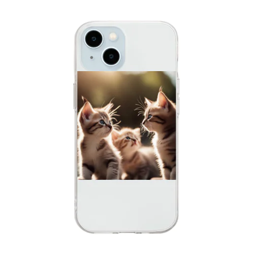 昼下がりの子猫たち Soft Clear Smartphone Case