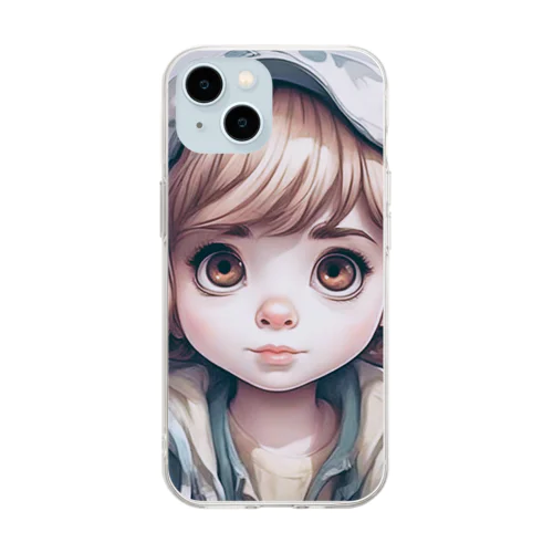 かわいい女の子 Soft Clear Smartphone Case