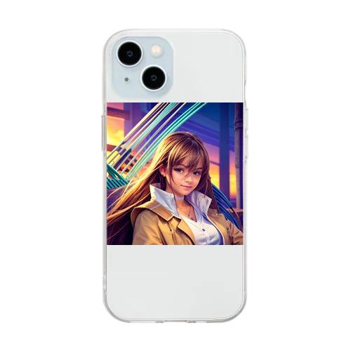 可愛い女の子 Soft Clear Smartphone Case