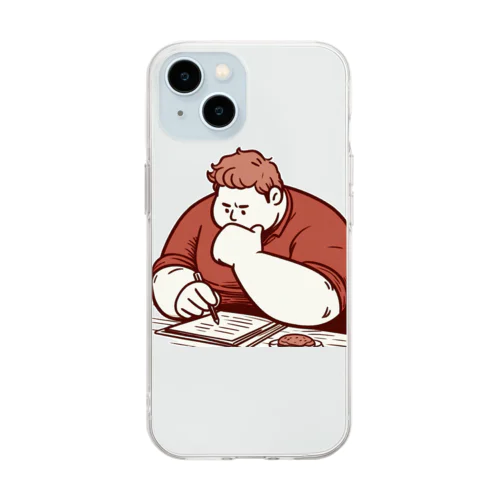 食べる間もない Soft Clear Smartphone Case