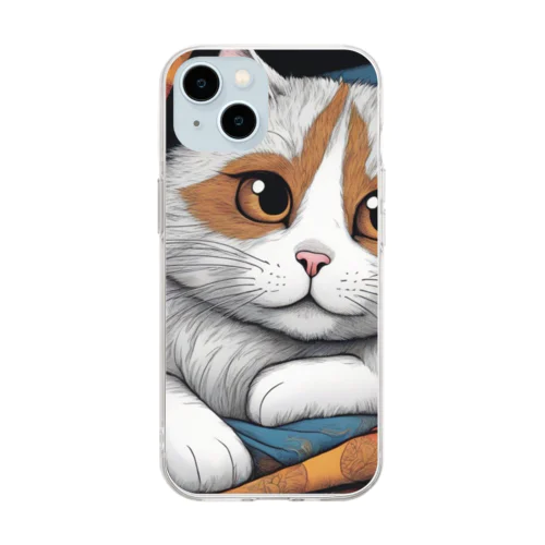 たぬき猫 Soft Clear Smartphone Case