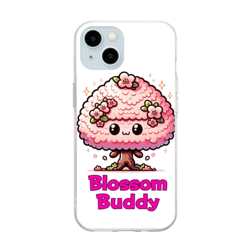 Blossom Buddy🌸 Sakura Smiles~white Soft Clear Smartphone Case